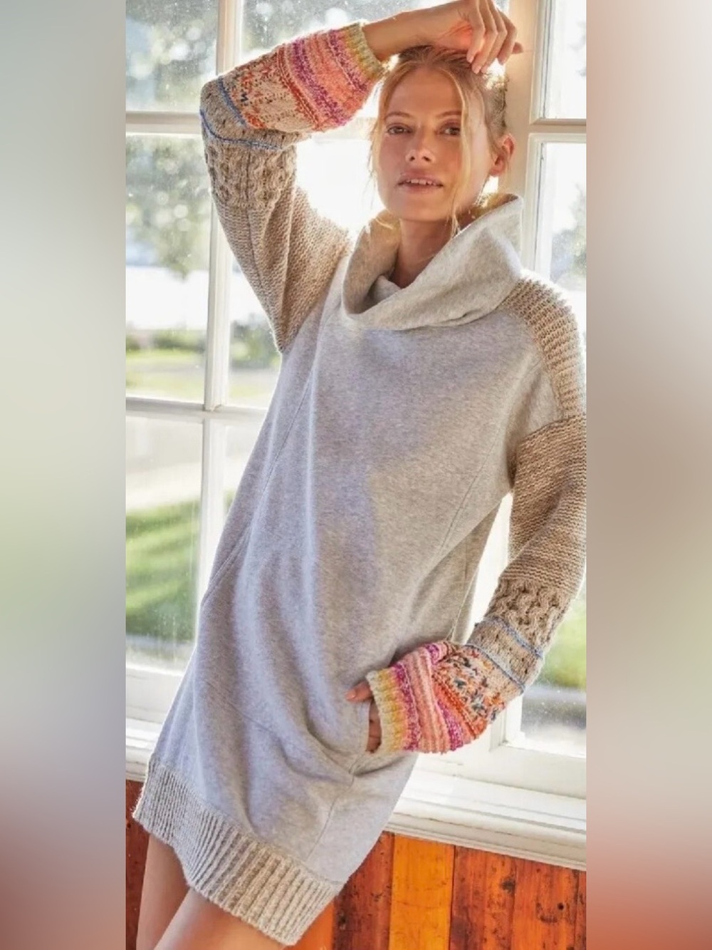 Anthropologie Daily Practice Knitted Mini Dress
